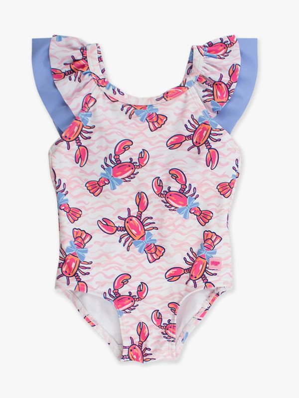 Pink Lobster Lagoon One Piece Swimsuit