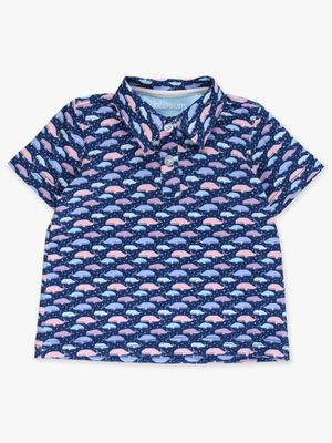 Tiny Whale Harbor Knit Short Sleeve Performance Polo