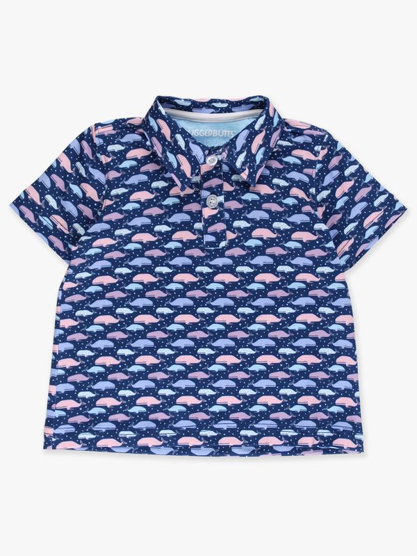 Tiny Whale Harbor Knit Short Sleeve Performance Polo