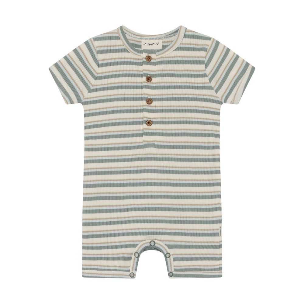 Lilypad Green Striped Romper