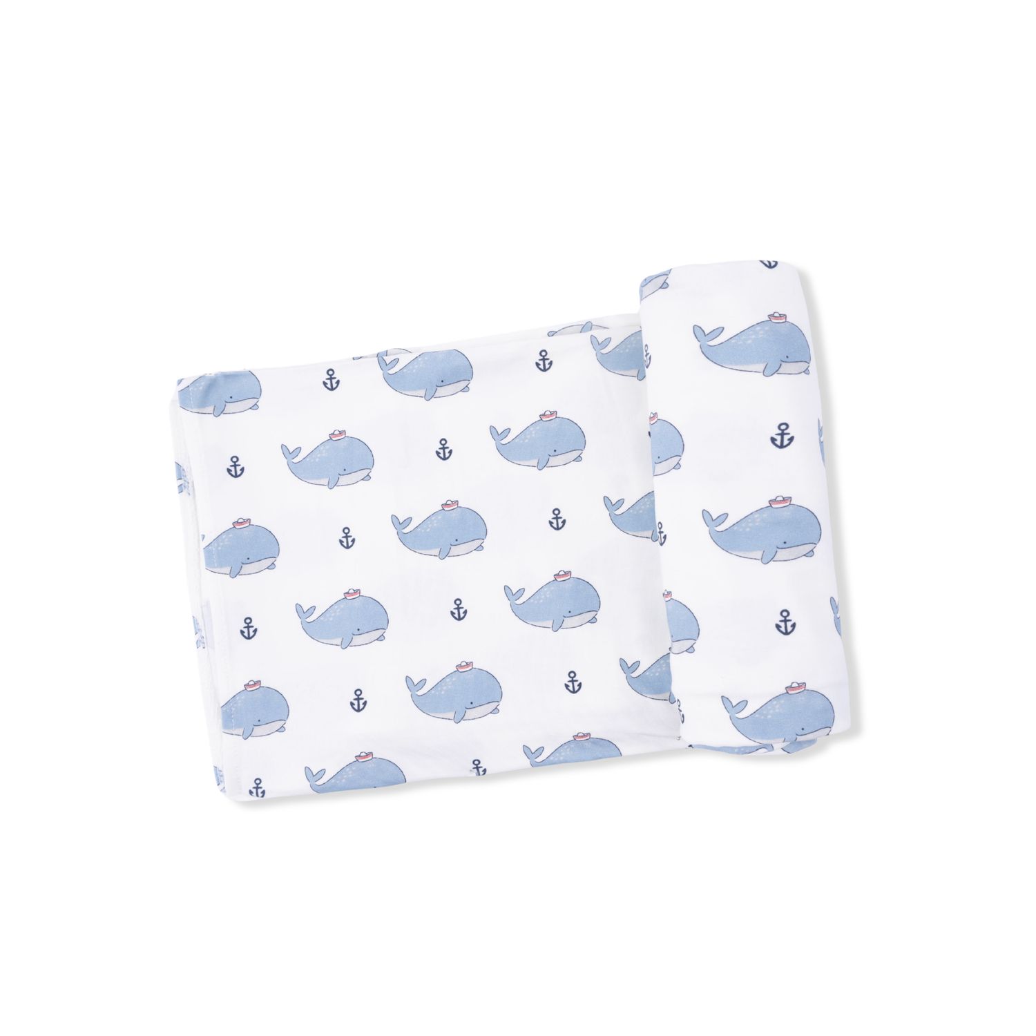 Bubbly Sailor Whales Blue - Swaddle Blanket