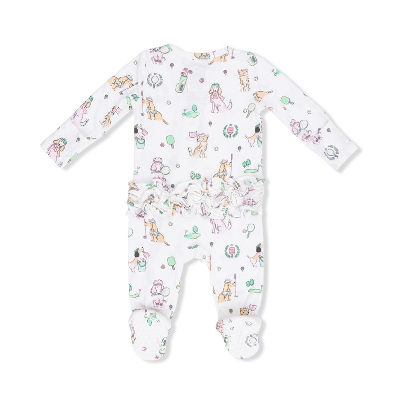 Country Club Dogs Pink - 2 Way Zipper Footie