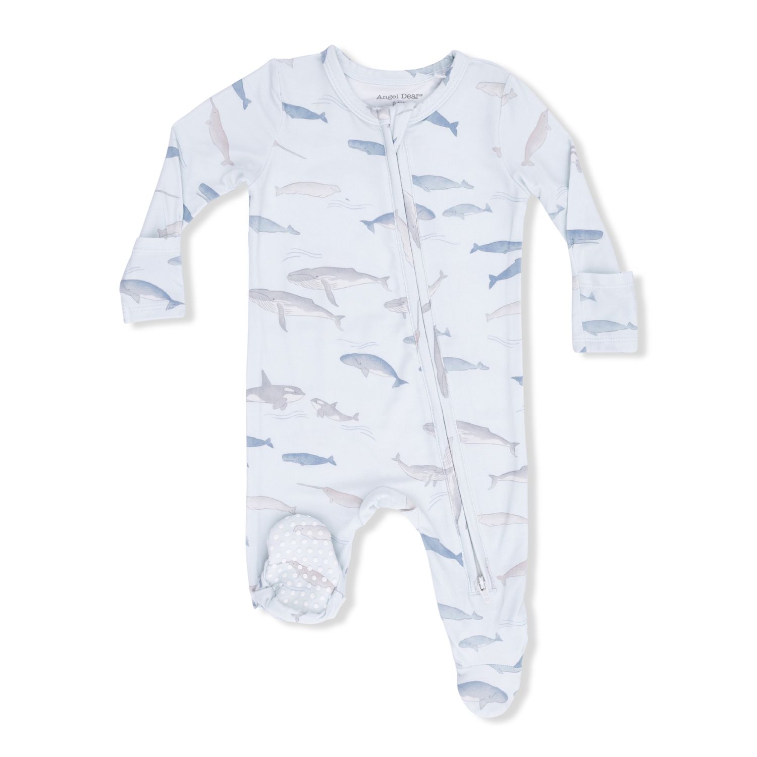 Little Whales - 2 Way Zipper Footie