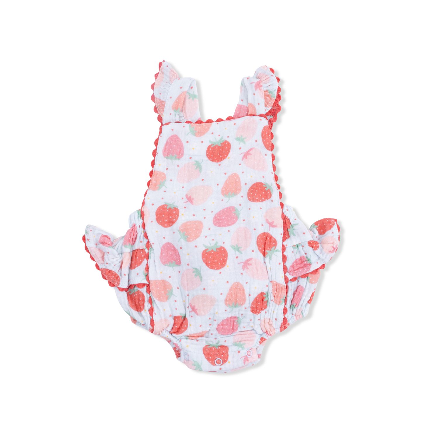 Strawberry Bliss - Ric Rac Ruffle Sunsuit