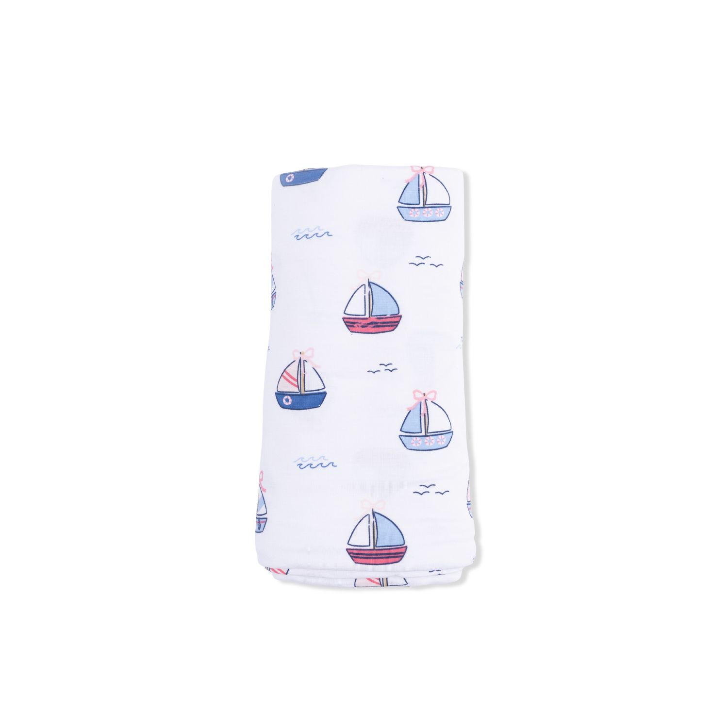 Bubbly Sailboats Pink - Swaddle Blanket
