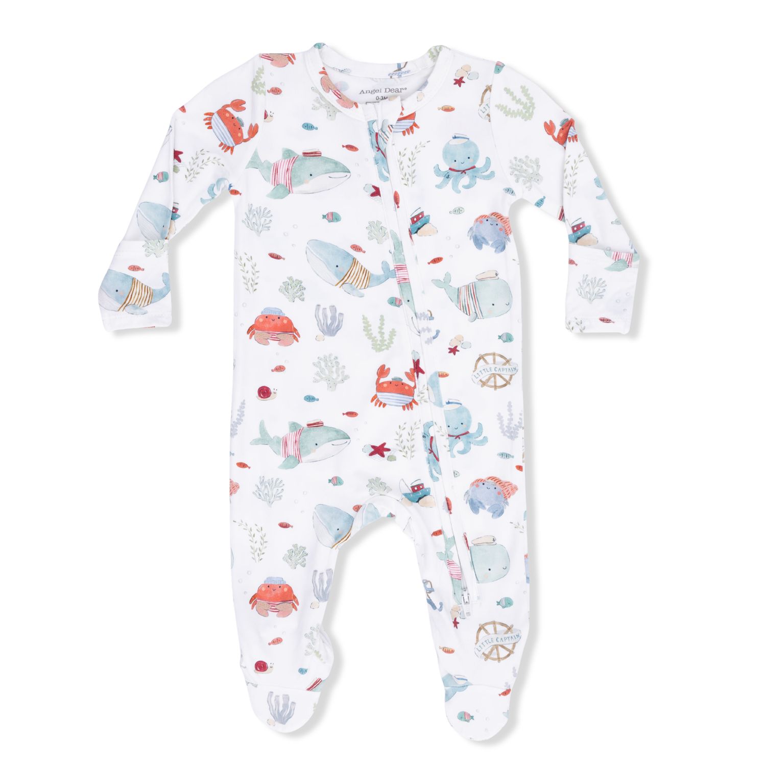 Sailor Sea Creatures - 2 Way Zipper Footie