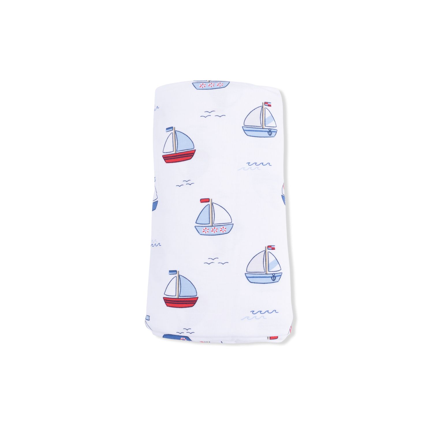 Bubbly Sailboats Blue - Swaddle Blanket, Size: 45X45