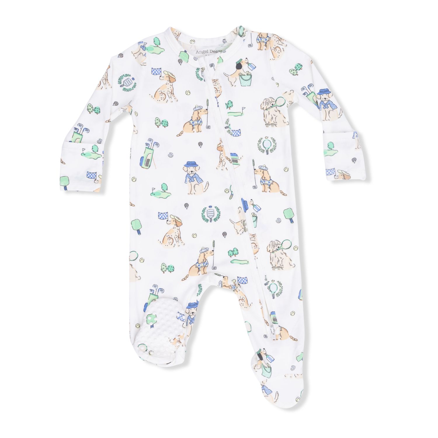 Country Club Dogs Neutral - 2 Way Zipper Footie