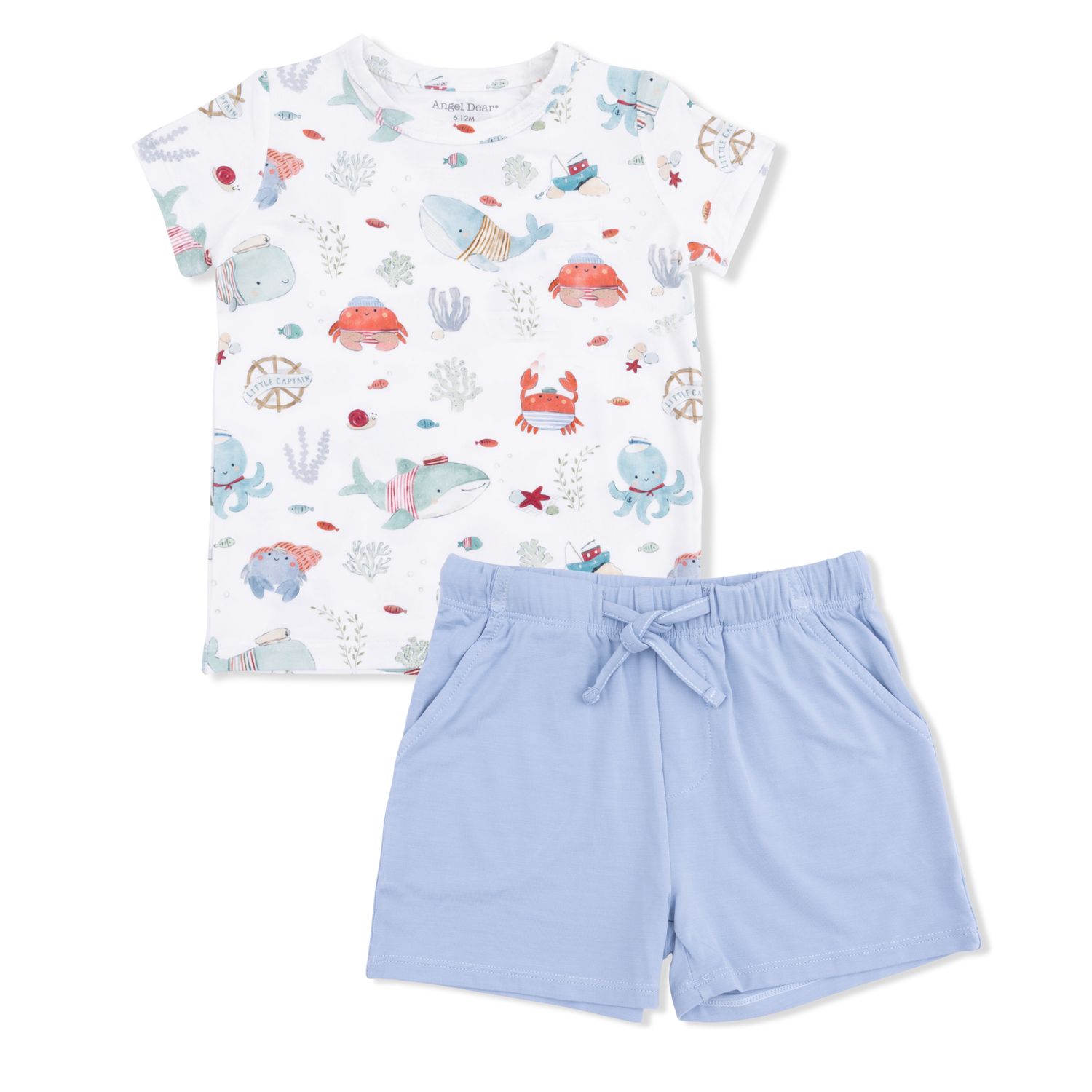 Sailor Sea Creatures - Crew Neck Tee+Casual Short