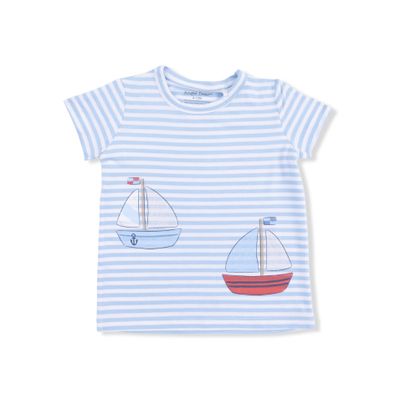 Bubbly Sailboat Stripe Tee+Cargo Short