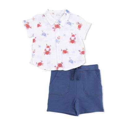 Crayon Crabs - Polo Button Up+Everyday Short