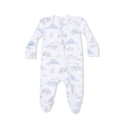 Farm Animal Party - 2 Way Zipper Footie