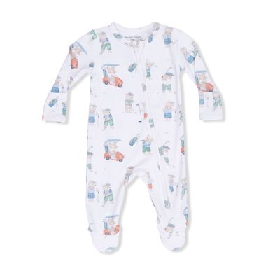 Golfing Teddy Bears - 2 Way Zipper Footie