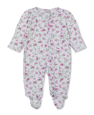 Victorian Rose Print Zip Footie