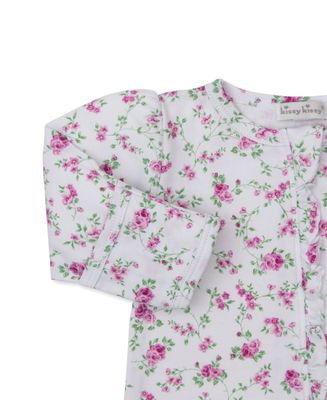 Victorian Rose Print Zip Footie