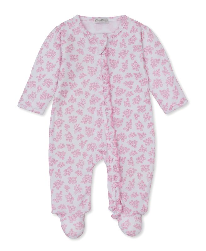 Simply Strawberries Print Zip Footie