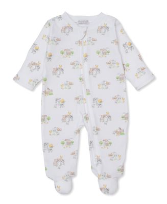 Fun on the Farm Print Zip Footie