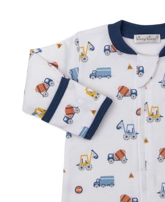 Construction Roadwork Print Zip Footie