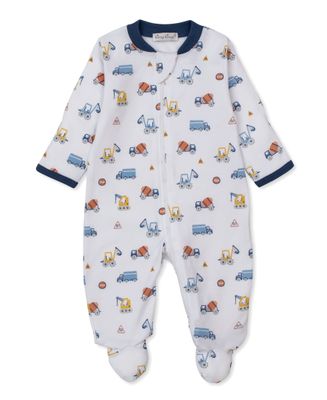 Construction Roadwork Print Zip Footie
