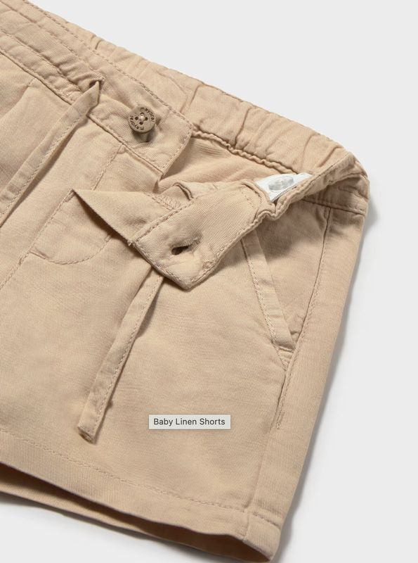 Cashew Linen Bermuda Tie Short