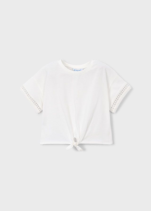 White Knotted Short-sleeve Tee