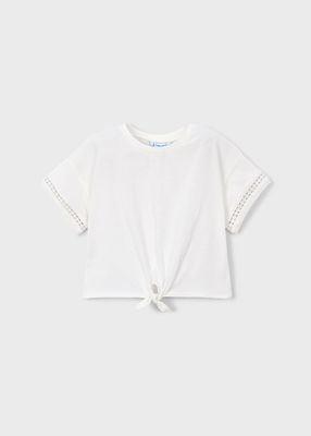 White Knotted Short-sleeve Tee
