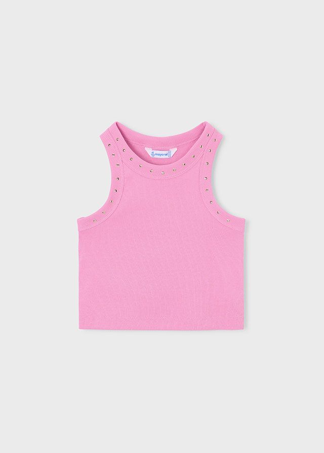 Candy Pink Studded Tank Top