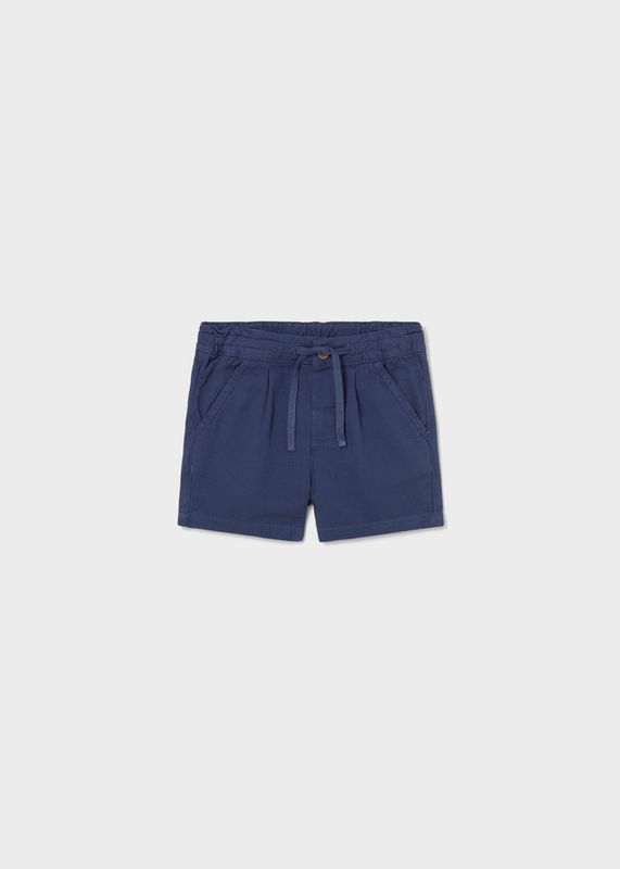 Ocean Blue Linen Bermuda Tie Short