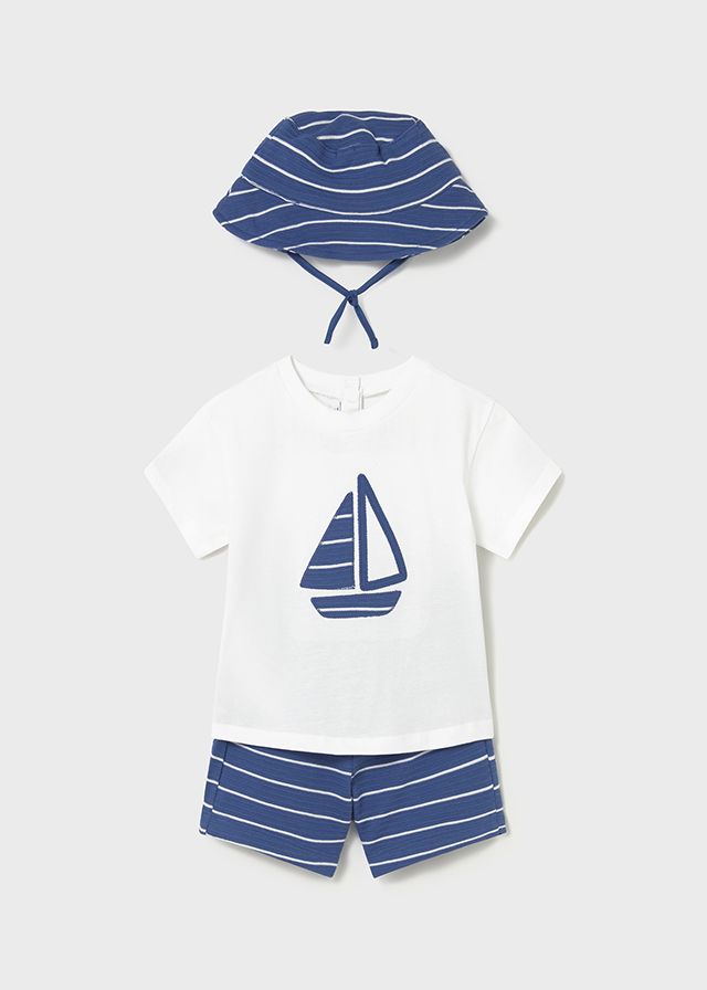 Cream Textured Sailboat Set