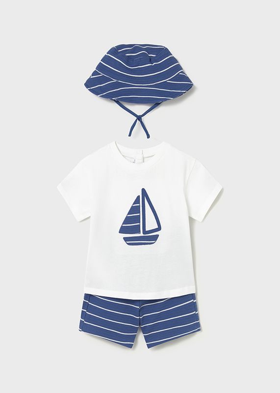 Cream Textured Sailboat Set