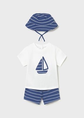 Cream Textured Sailboat Set