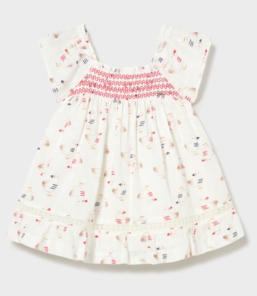 Seagull Peasant Dress