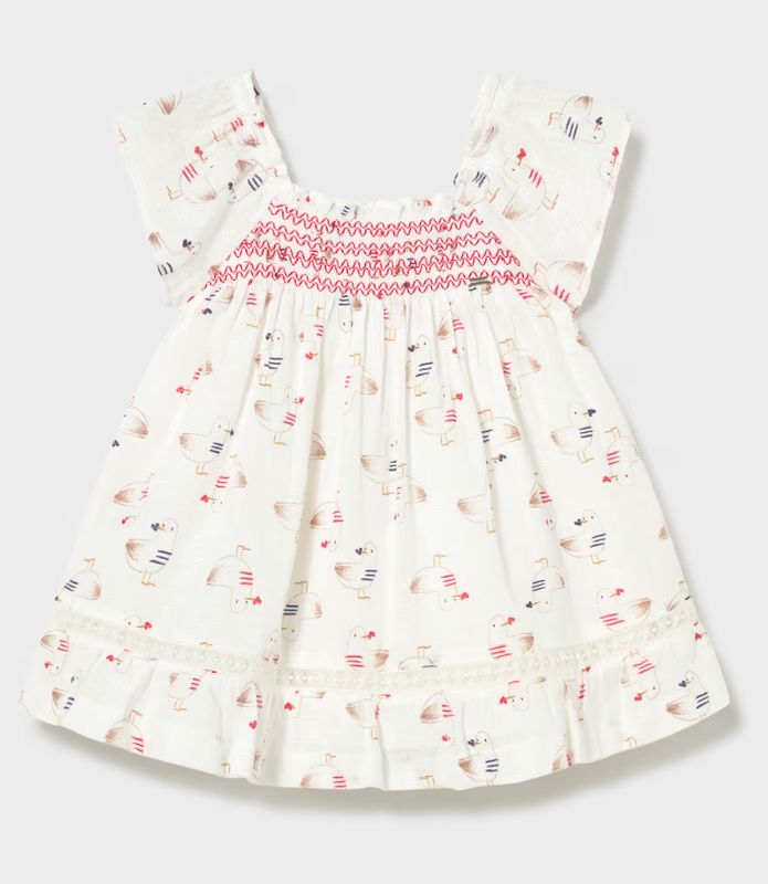 Seagull Peasant Dress