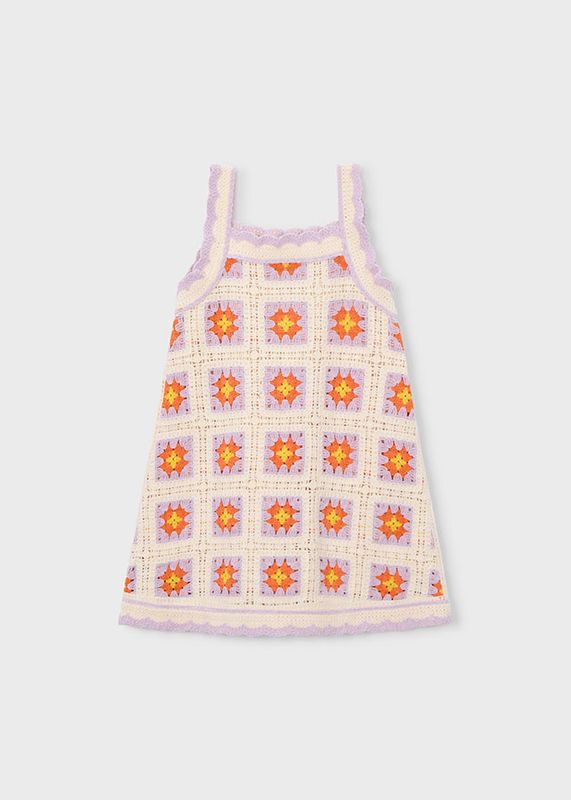 Pink+Orange Crochet dress