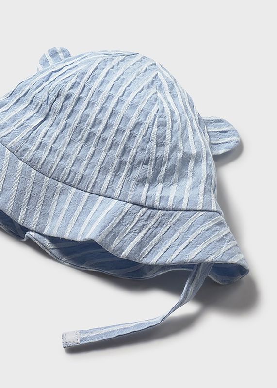 Blue Puppies Striped Short+Hat Set