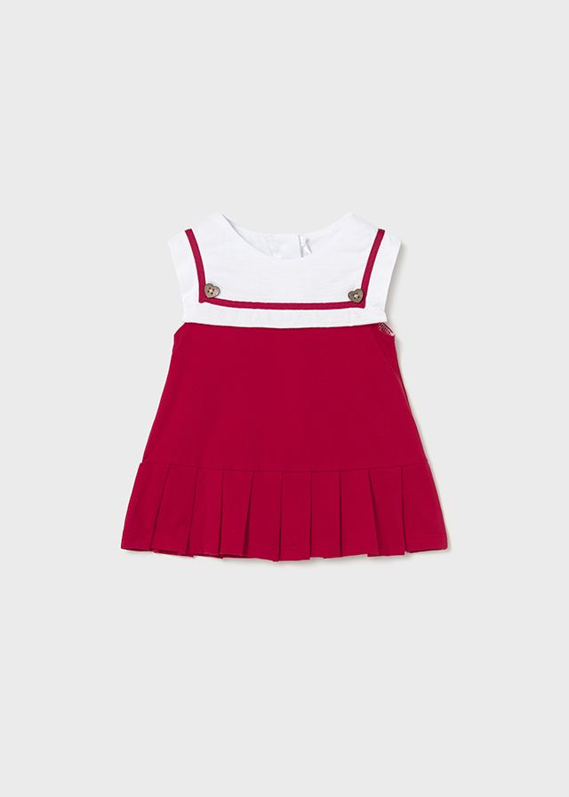 Red Knit Sailer Dress
