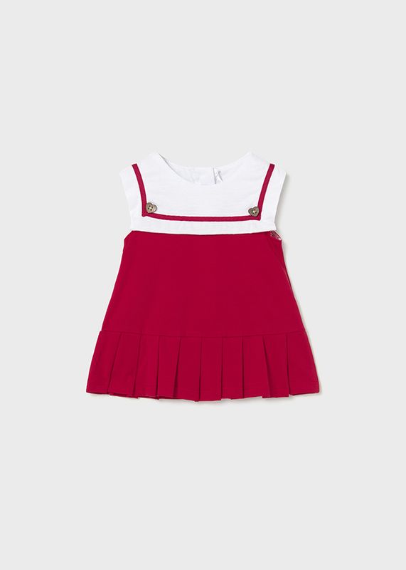 Red Knit Sailer Dress