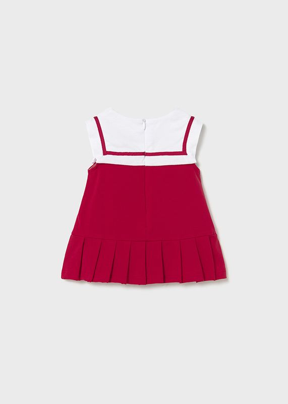 Red Knit Sailer Dress