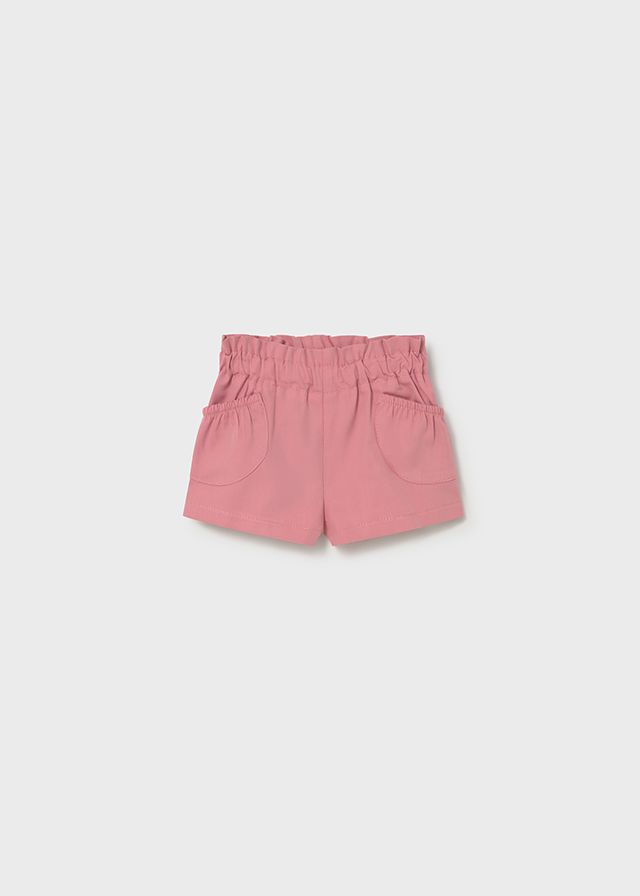 Pink Gathered Pocket Short