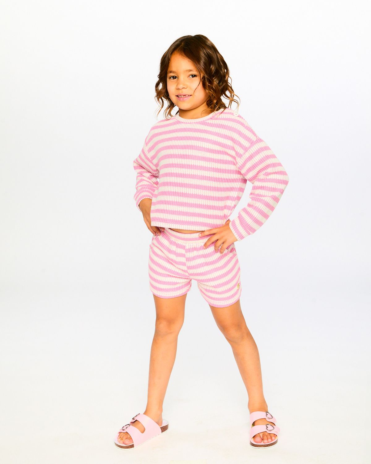 Pink Stripes Shorts