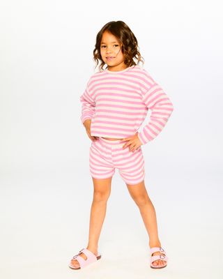 Pink Stripes Shorts