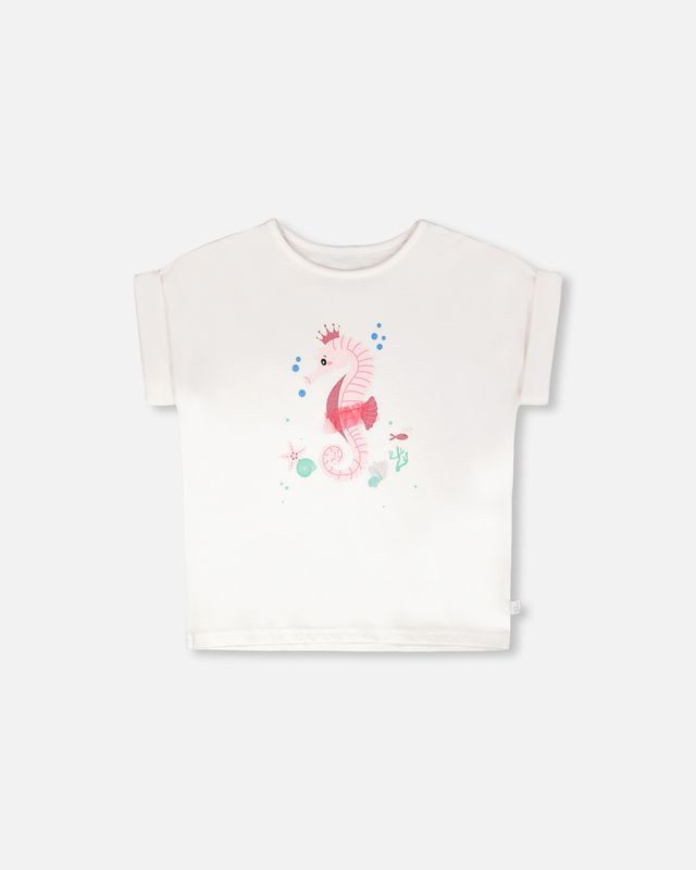 White Seahorse Jersey Tee