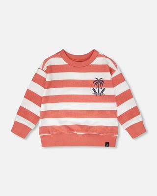 Red Stripes French Terry Sweatshirt