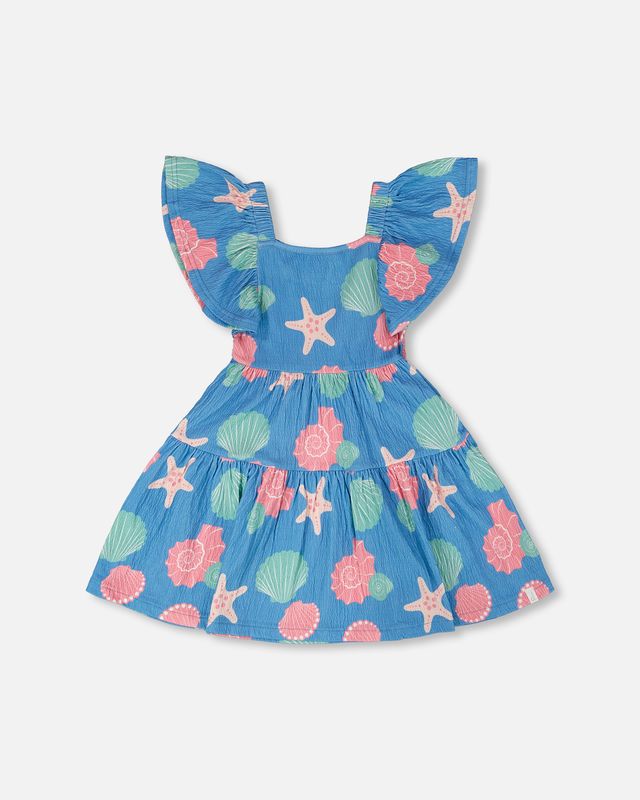 Seashells Crinkle Jersey Dress