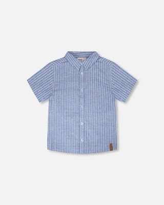 Stripe Chambray Short-sleeve Shirt