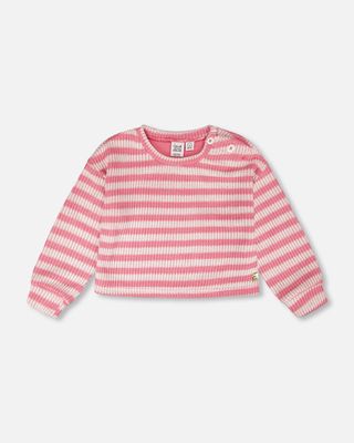 Pink Stripes Knit Top