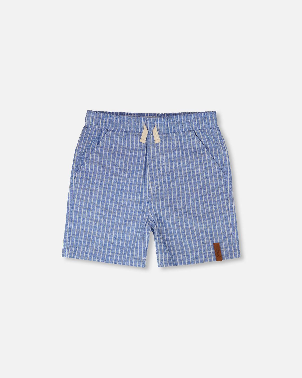 Stripe Chambray Short-sleeve Short