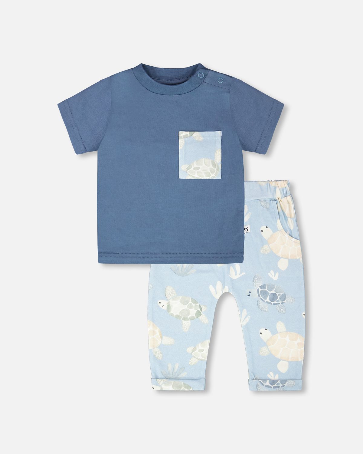 China Blue T-Shirt+Pant Set