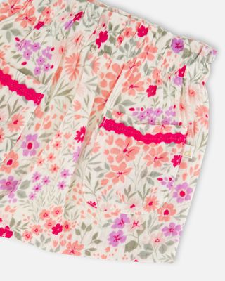 Printed Little Meadow Muslin Skort