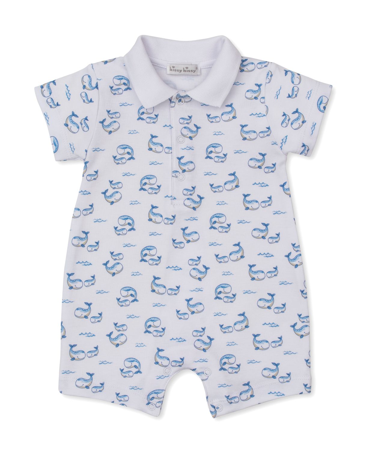 Whale Pods Print Short Playsuit